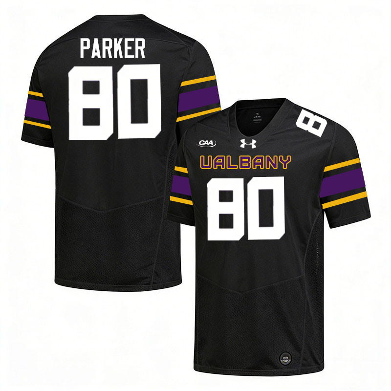 UAlbany Great Danes #80 Brian Parker College Football Jerseys,Uniforms-Black